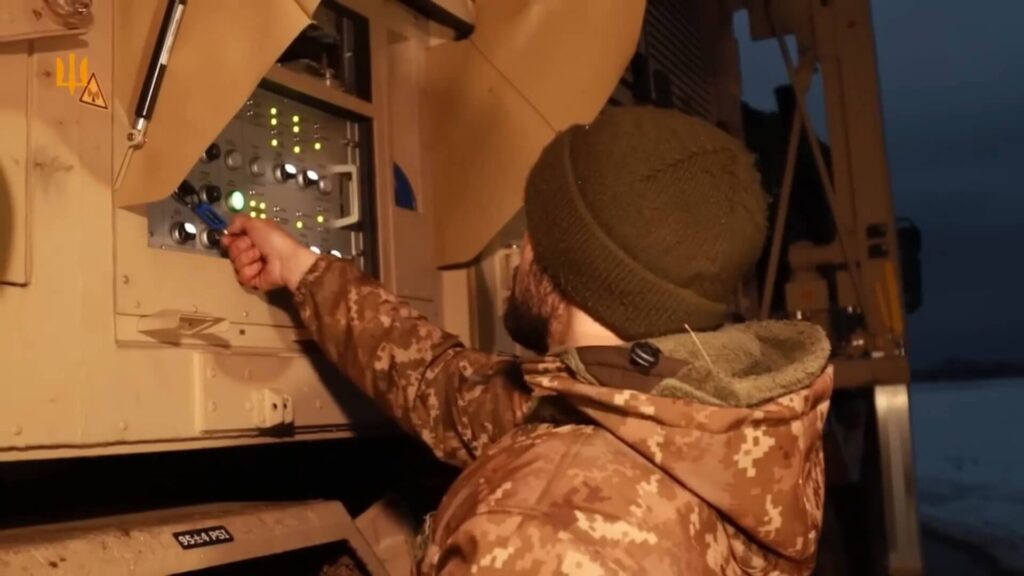 Ukrainian soldier is operating a TRML-4D