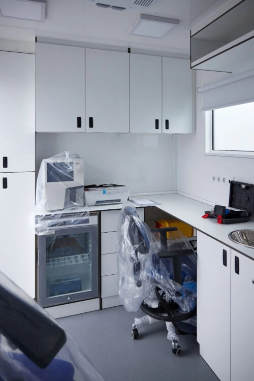 Inside the mobile clinic